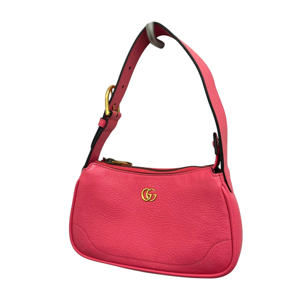 Gucci Leather Hobo Shoulder Bag Pink